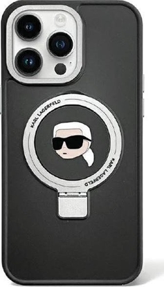 Attēls no Karl Lagerfeld Karl Lagerfeld KLHMP15SHMRSKHK iPhone 15 6.1" czarny/black hardcase Ring Stand Karl Head MagSafe