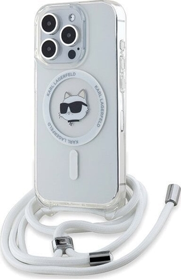 Picture of Karl Lagerfeld Karl Lagerfeld KLHMP15XHCCHNT iPhone 15 Pro Max 6.7" hardcase transparent IML Choupette Head & Cord Magsafe