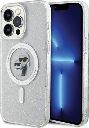 Attēls no Karl Lagerfeld Karl Lagerfeld KLHMP15XHGKCNOT iPhone 15 Pro Max 6.7" transparent hardcase Karl&Choupette Glitter MagSafe