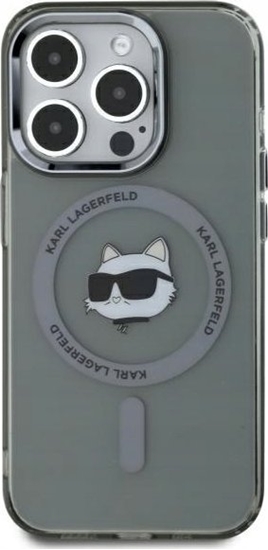 Picture of Karl Lagerfeld Karl Lagerfeld KLHMP15XHLSCHK iPhone 15 Pro Max 6.7" black/black hardcase IML Metal Choupette Head MagSafe