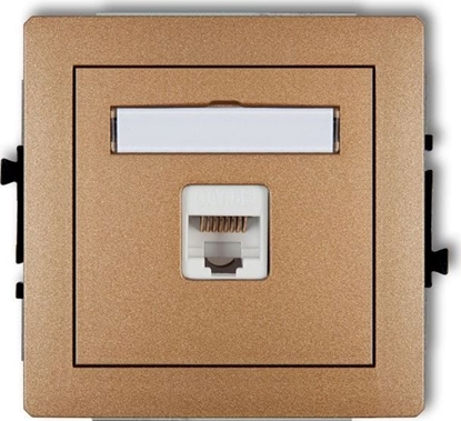 Picture of Karlik DECO Gniazda komputerowe pojedyncze 1xRJ45, kat. 5e, 8-stykowy zoty metalik 8DGK-1