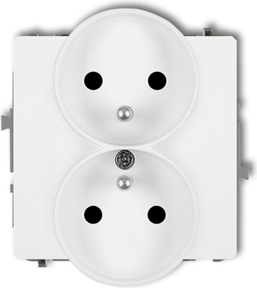 Attēls no Karlik Gniazdo podwójne DECO Soft z/u do ramki biay (DGPRSO-2z)