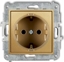 Изображение Karlik Gniazdo pojedyncze Karlik Mini 29MGP-1sp z uziemieniem SCHUKO 2P+Z przesony torów prdowych zoty