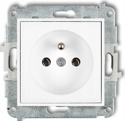 Picture of Karlik Gniazdo pojedyncze Karlik Mini MGP-1z z uziemieniem 2P+Z bez przeson torów prdowych biay