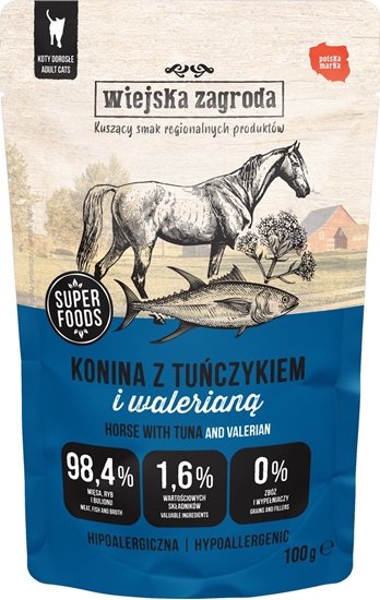 Picture of Karma mokra dla kota Konina z tuczykiem i walerian (dorosy) 100g