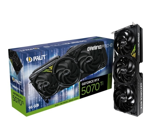 Picture of Graphics Card|PALIT|NVIDIA GeForce RTX 5070 Ti|16 GB|GDDR7|256 bit|PCIE 5.0 16x|GPU 2295 MHz|Triple slot Fansink|NE7507T019T2-GB2031U