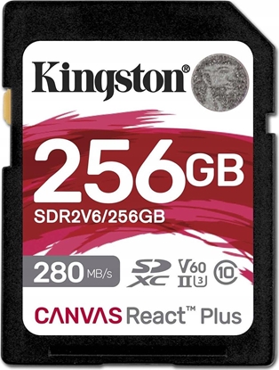 Picture of Karta Kingston Canvas React Plus SDXC 256 GB Class 10 UHS-II/U3 V60 (SDR2V6/256GB)