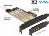 Picture of Delock PCI Express x4 Card > 1 x internal M.2 Key B + 1 x internal NVMe M.2 Key M - Low Profile Form Factor