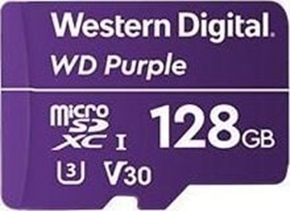 Attēls no Karta WD Purple MicroSDXC 128 GB Class 10 UHS-I/U3 V30 (WDD128G1P0A)