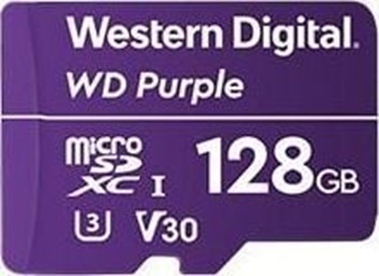Picture of Karta WD Purple MicroSDXC 128 GB Class 10 UHS-I/U3 V30 (WDD128G1P0A)