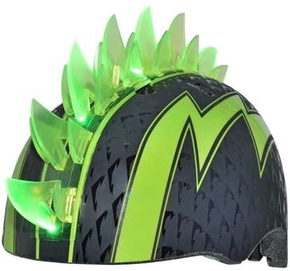 Picture of Kask dziecicy juniorski RASKULLZ BOLT LED GREEN roz. S CHILD FS 5+ (50-54 cm) (NEW 2025)