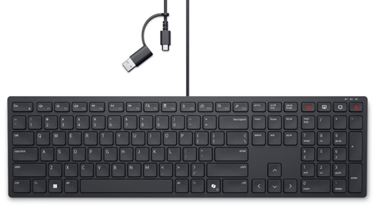 Picture of Dell | KB525C | Keyboard | Wired | Lithuanian | Black | USB-C
