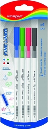 Picture of Keyroad Cienkopis KEYROAD, 0,4mm, 4 szt., blister