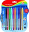 Изображение Keyroad Dugopis klasyczny KEYROAD ball pen soft jet, 0,7mm, 1 0szt., blister, mix kolorów