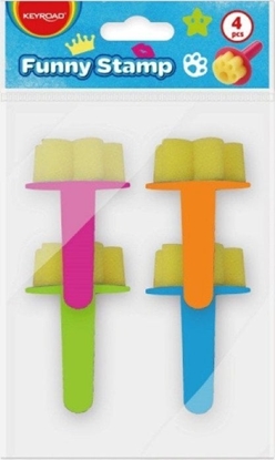 Attēls no Keyroad Stempel piankowy do malowania KEYROAD, 4 szt., róne ksztaty, zawieszka