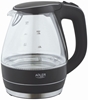 Picture of Adler Kettle Kettle AD 1224 Standard, Glass, Black, 2000 W, 360° rotational base, 1.5 L