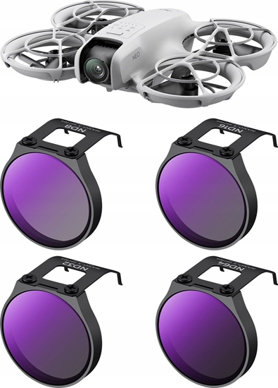 Picture of Kf Zestaw Filtrów Szarych ND 4w1 Filtr ND8 ND16 ND32 ND64 do Drona DJI NEO K&F / SKU.2329
