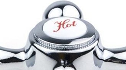 Attēls no KFA Zalepka uchwytu Retro Hot czerwona chrom-biay (892-303-08)