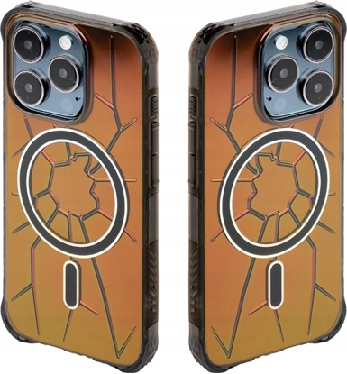 Изображение Kingxbar Etui silikonowe MagSafe Kingxbar PQY Crack Series do iPhone 15 Pro - czarne