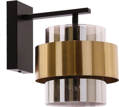 Picture of Kinkiet Candellux SPIEGA KINKIET CZARNYMOSINY E27 KLOSZ BEZBARWNY