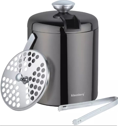 Изображение Klausberg WIADERKO DO LODU 1.3L + SZCZYPCE POJEMNIK NA KOSTKI LODU KLAUSBERG KB-7656 GRAFITOWY