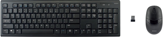 Picture of Klawiatura + mysz Deltaco Belaid klaviatra ir pel, 105 Keys, LT/EN idstymas, 2.4GHz USB Nano Receiver, Juodas TB-114-LT