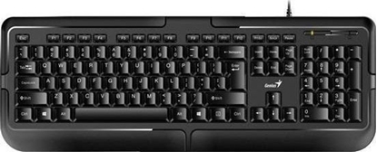 Изображение Klawiatura + mysz Genius Genius KB-118, klawiatura US, klasyczna, wodoodporny rodzaj przewodowa (USB), czarna