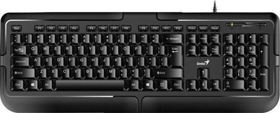 Picture of Klawiatura + mysz Genius Genius KB-118, klawiatura US, klasyczna, wodoodporny rodzaj przewodowa (USB), czarna