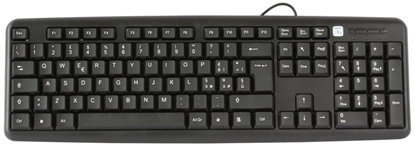 Изображение Klawiatura biurowa USB woska 105 klawiszy czarna