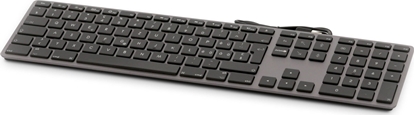 Изображение Klawiatura LMP Large Font USB Keyboard 110 keys wired USB keyboard with 2x USB and aluminum upper cover - German - space gray