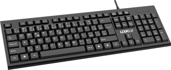 Изображение Klawiatura Logo Logo Cut II, klawiatura CZ/SK, klasyczna, przewodowa (USB), czarna