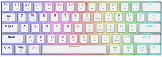 Picture of Klawiatura mechaniczna Whiteout X2, Red Outemu, Hot Swap