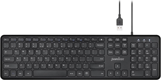 Изображение Klawiatura Perixx Klawiatura przewodowa Perixx PERIBOARD-210 scissor, ultra-flat, czarna