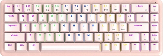 Picture of Klawiatura Rampage Low Profile REBEL Red switch (REBEL-PINK)