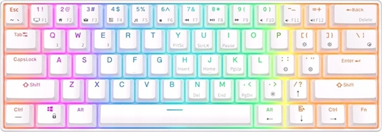 Изображение Royal Kludge Mechanical keyboard Royal Kludge RK61 RGB, brown switch (white)