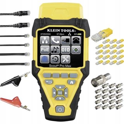 Picture of KLEIN TOOLS - VDV Scout® Pro Max Tester s pijímaem Set - 20x RJ45, 20x F-konektor