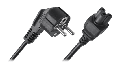 Изображение Klēpjdatora strāvas kabelis (āboliņa lapa) | 1.5m | 3x0.75mm