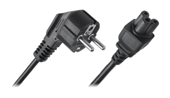 Picture of Klēpjdatora strāvas kabelis (āboliņa lapa) | 1.5m | 3x0.75mm