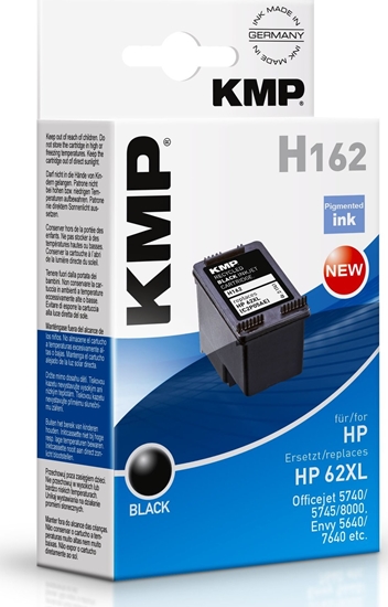 Picture of KMP H162 ink cartridge black compatible with HP C2P05AE 62 XL
