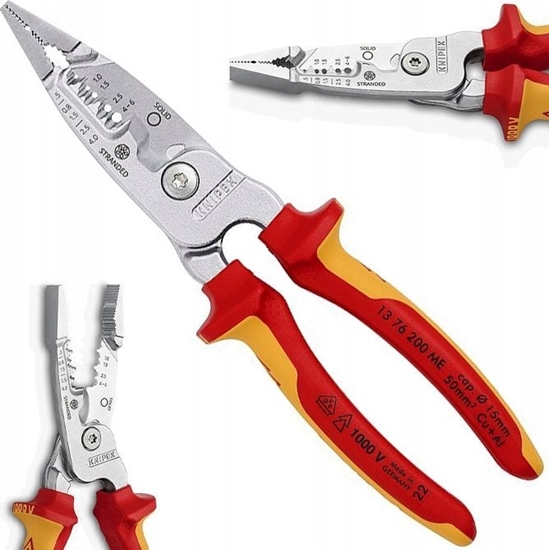 Изображение Knipex KNIPEX SZCZYPCE WIELOFUNKCYJNE DLA ELEKTRYKÓW DO KABLI METRYCZNYCH 1000V