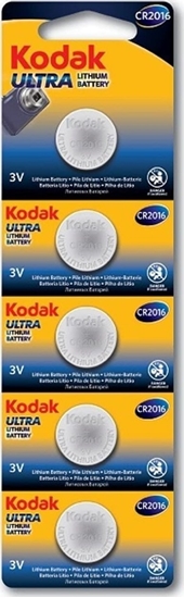Picture of Kodak BATERIA GUZIKOWA KODAK CR2016 MAX LITHIUM ULTRA 5pcs blister
