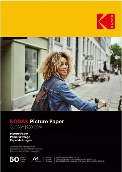 Picture of Kodak Papier Fotograficzny Foto Kodak 50 szt. A4 / 230g / 21x30cm / CAT 9891-267