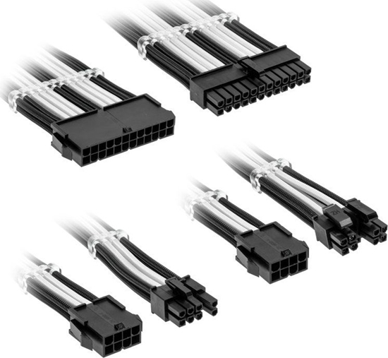 Picture of Kolink Kolink Core Standard Braided Cable Extension Kit - Jet Black/Brilliant White