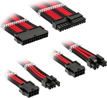 Attēls no Kolink Kolink Core Standard Braided Cable Extension Kit - Jet Black/Racing Red