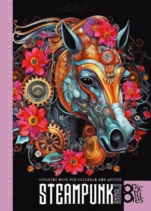 Attēls no Kolorowanka A4 8 obrazków Steampunk Ko