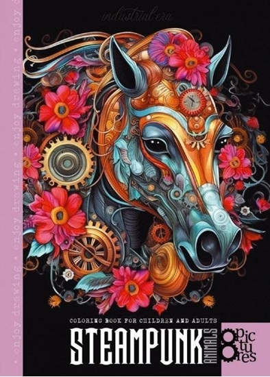 Picture of Kolorowanka A4 8 obrazków Steampunk Ko