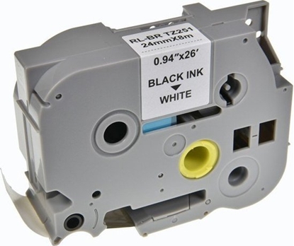 Attēls no Kompatybilny tama do drukarek etykiet, dla Brother, TZE-251, czarny druk/biay podkad, laminowane, 8m, 24mm