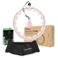 Изображение Komplekts HULA HOOP HHW06 PINK WITH A GRAVITY BALL AND COUNTER HMS + WAIST SUPPORT BR163 BLACK PLUZ SIZE
