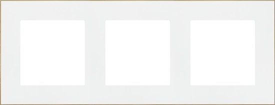 Изображение Kontakt-Simon Ramka potrójna Kontakt-Simon 55 TRD3.166/111 DUO biaa/zota