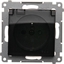 Attēls no Kontakt-Simon Simon 54 Gniazdo do wersji IP44 z usz. (modu) 16A 250V klapka transparentna czarny mat usz. do ramek S54 PREMIUM DGZ1BZ.01/49A